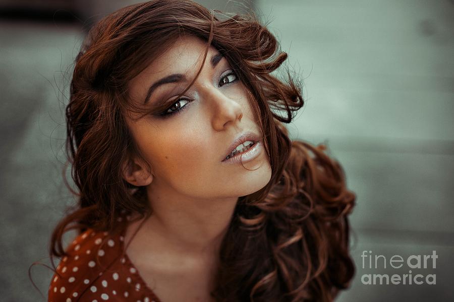 Beautiful Brunette Model 9K Ultra HD Photograph By Hi Res Fine Art