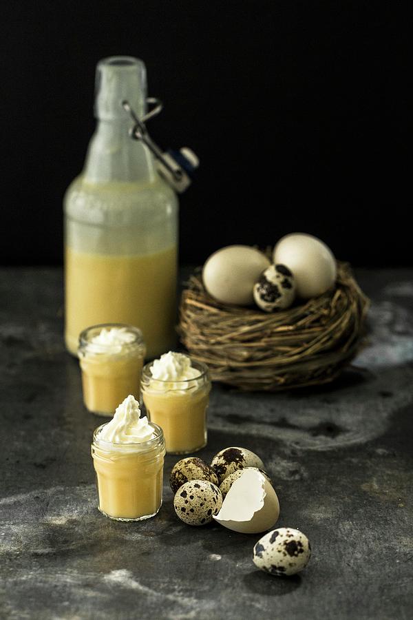 Homemade Egg Liqueur With Whipped Cream Photograph By Dee S K Che