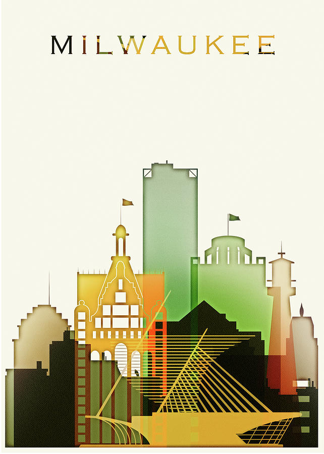 Milwaukee City Skyline Digital Art By Dim Dom