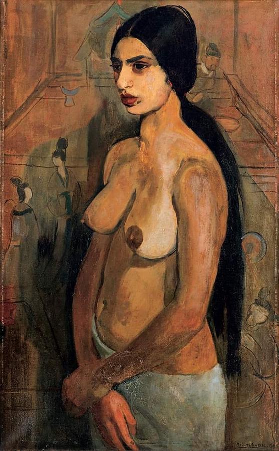 Nude Lady 1 Painting By Vishal Gurjar Fine Art America