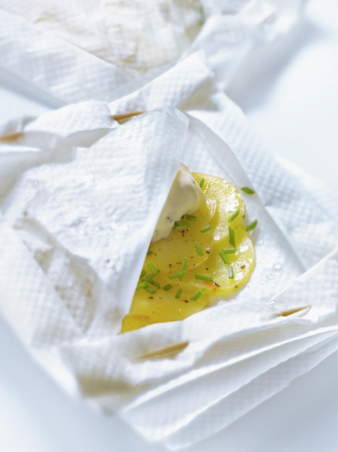 Papillote De Pommes De Terre A La Creme Et A La Ciboulette Potatoes