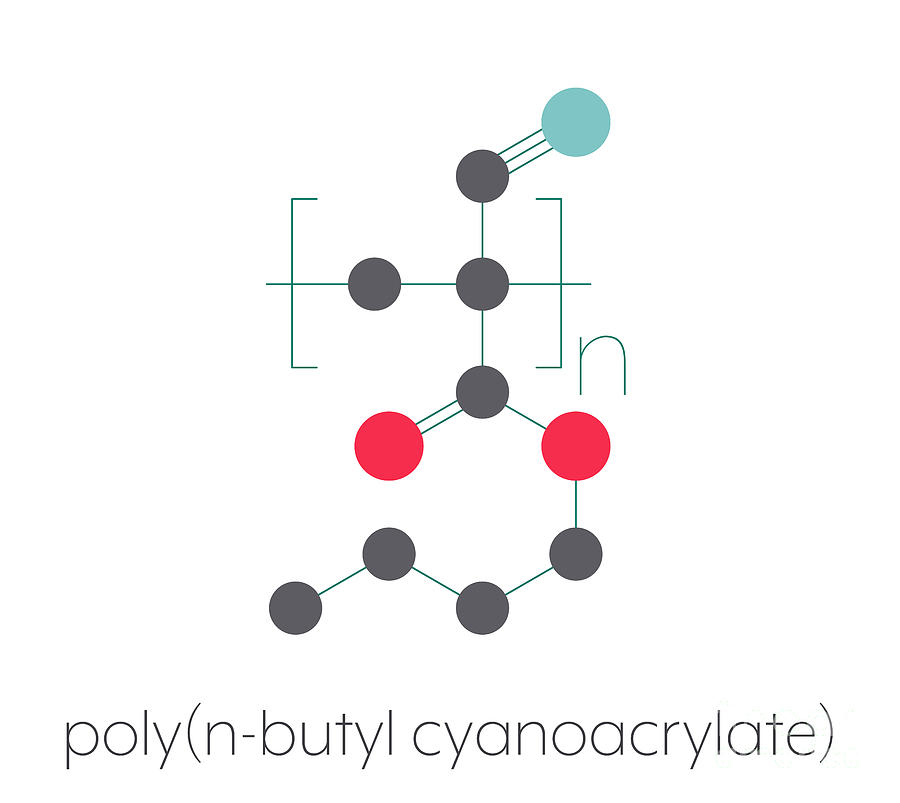 Poly N Butyl Cyanoacrylate Polymer Chemical Structure Photograph By