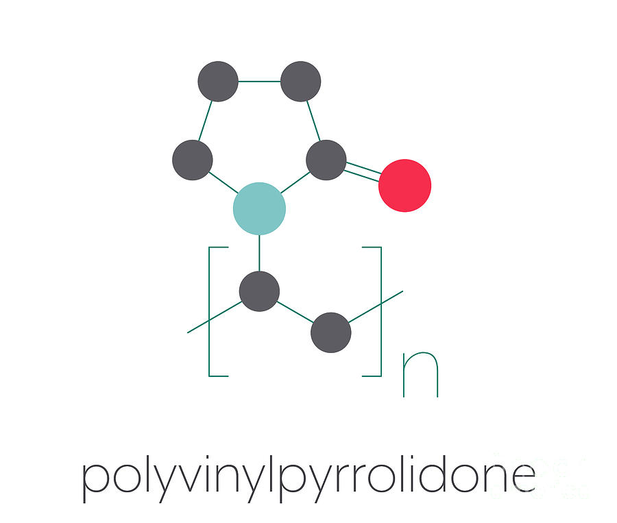 Polyvinylpyrrolidone Polymer Chemical Structure 1 By Science Photo Library