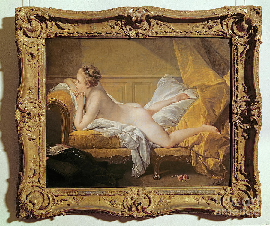 Reclining Nude Painting By Francois Boucher Fine Art America