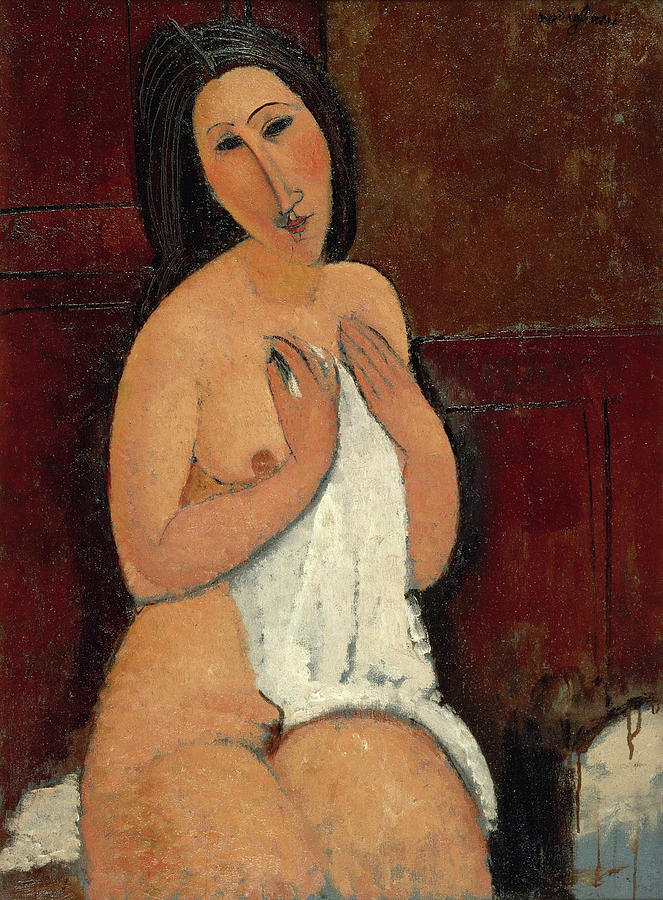 Seated Nude With Shirt Painting By Amedeo Modigliani Pixels