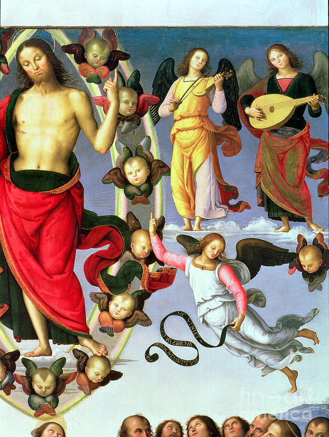 The Ascension Of Christ Detail Of Christ And Musician Angels Upper