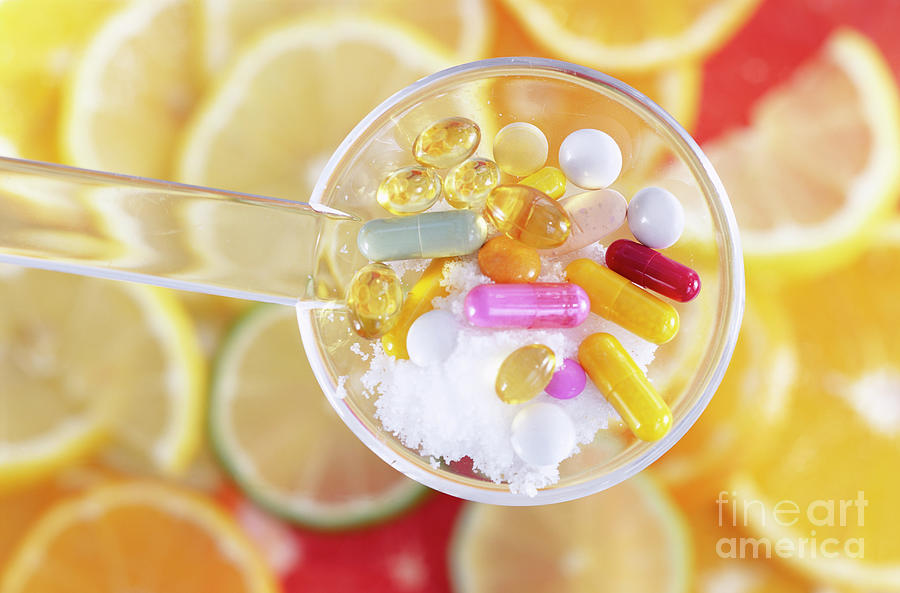 Vitamins And Food Supplements Photograph By Maximilian Stock Ltd