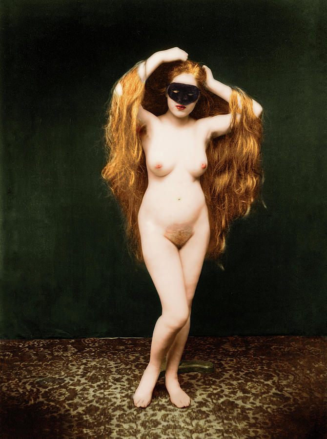 Female Nude With Mask Photograph By Marie Lou Chatel Fine Art