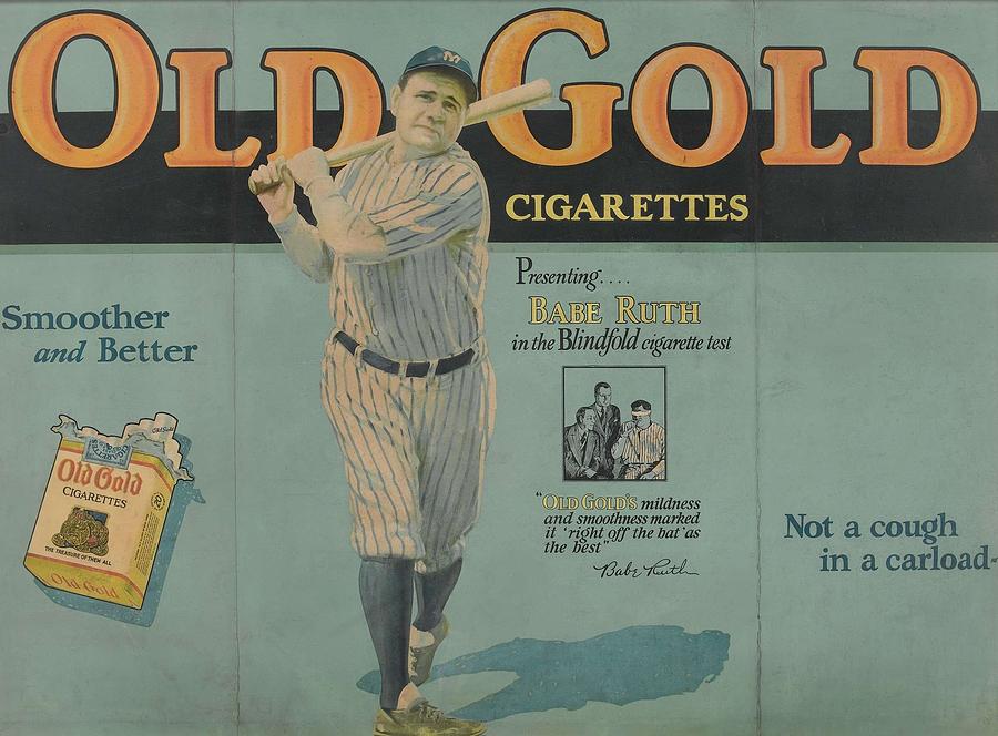 1932 Babe Ruth Old Gold Cigarettes Advertising Tobacco Photograph By