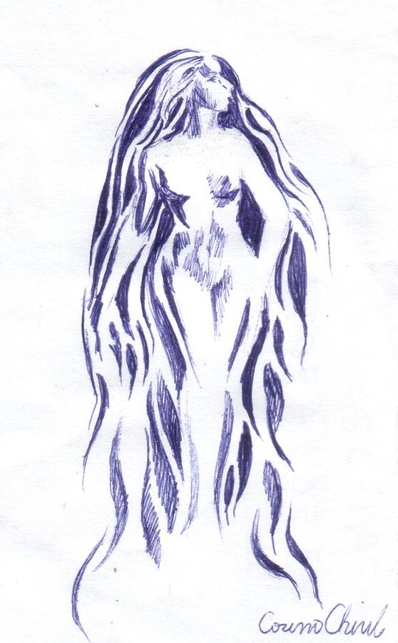 Nude Woman Drawing By Chirila Corina Fine Art America