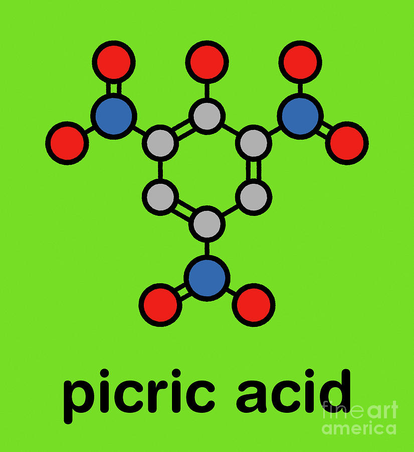 Picric Acid Explosive Molecule Photograph By Molekuul Science Photo