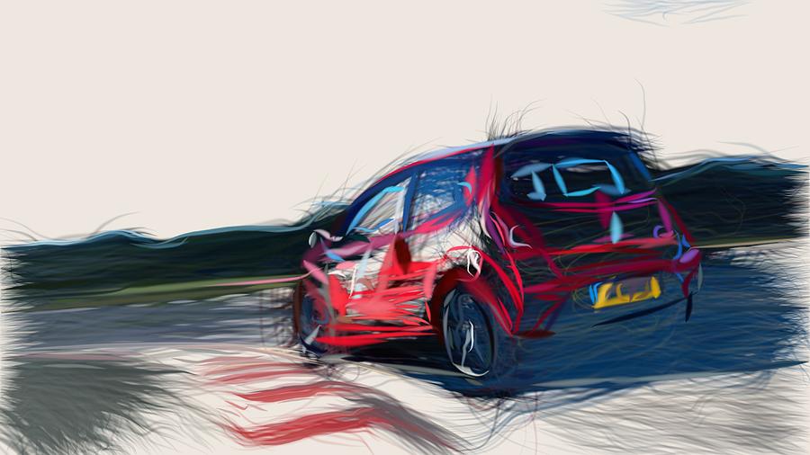 Renault Twingo Sport Draw Digital Art By CarsToon Concept Fine Art