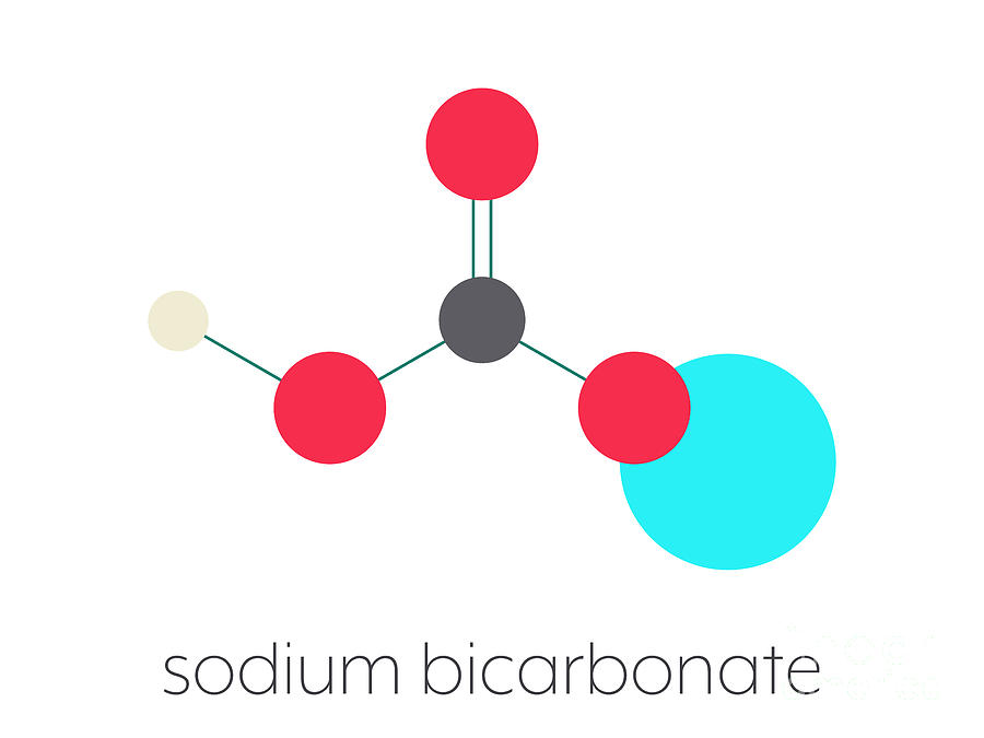 Sodium Bicarbonate Chemical Structure Photograph By Molekuul Science