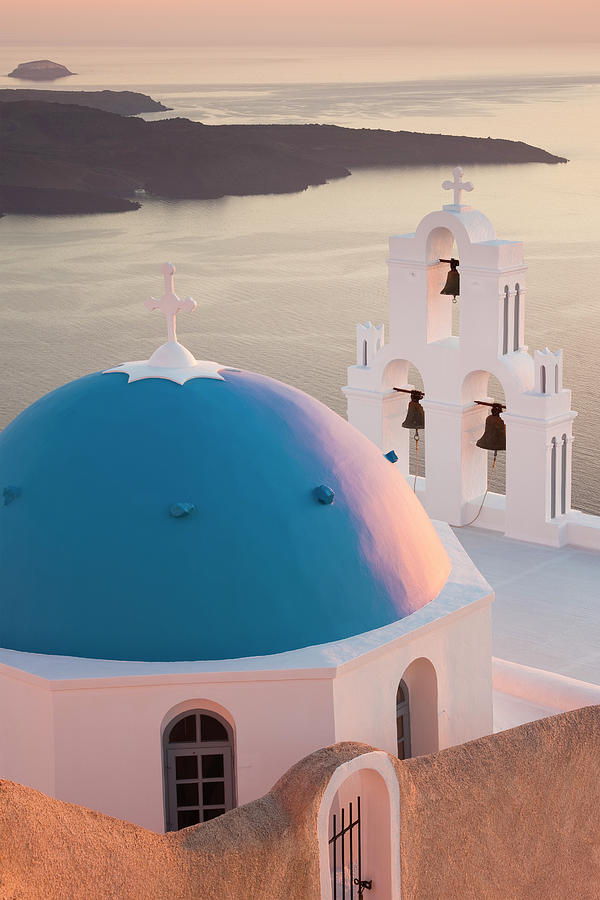 Church Domes Santorini Greece Photograph By David Clapp Fine Art