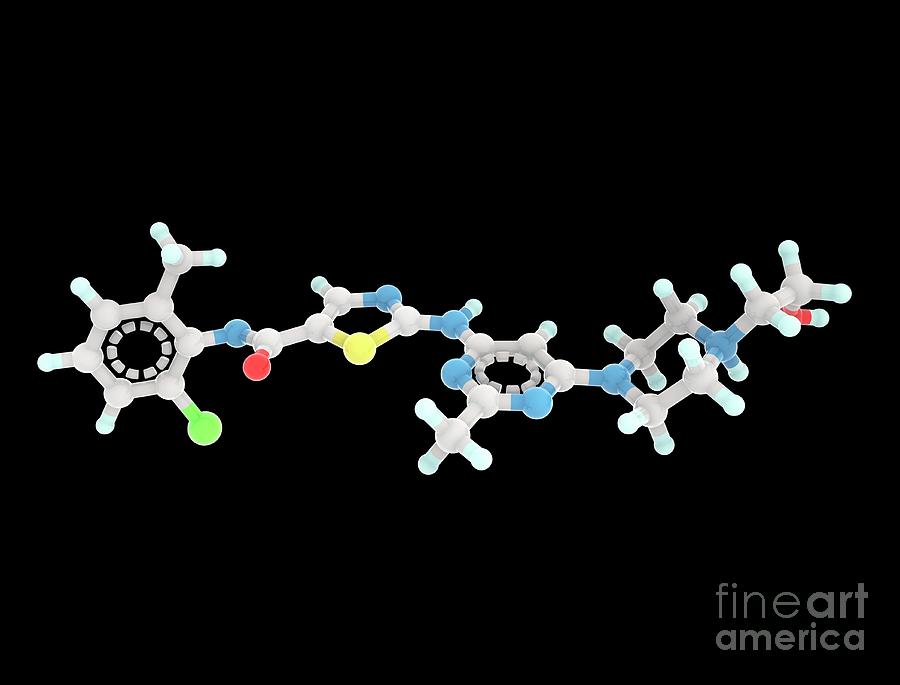 Dasatinib Cancer Drug Molecule Photograph By Ramon Andrade Dciencia