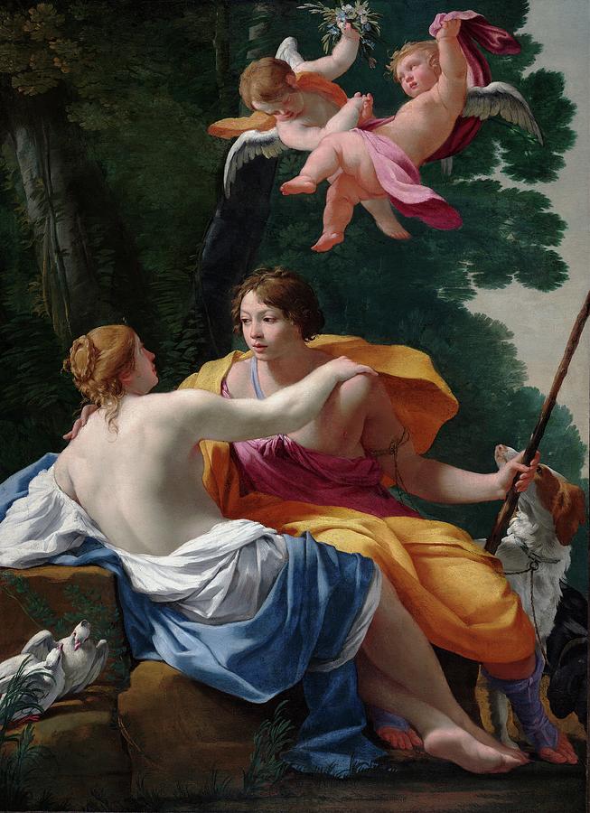 Venus And Adonis Painting By Simon Vouet Fine Art America