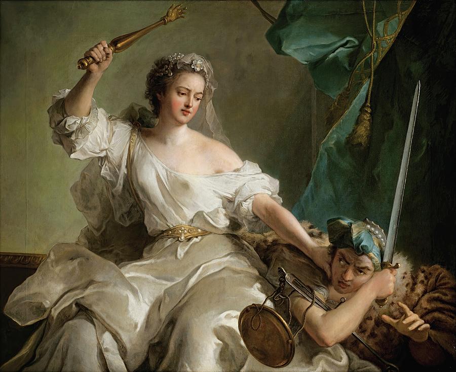 Allegory Of Justice Punishing Injustice 1737 Painting By Jean Marc