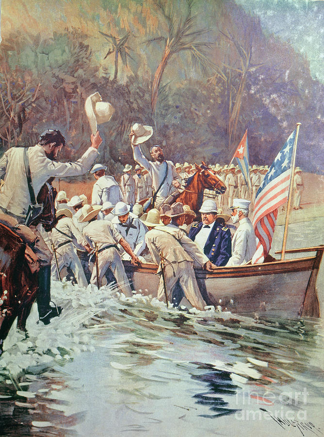 Americans Landing In Cuba Painting By Thure De Thulstrup Fine Art America