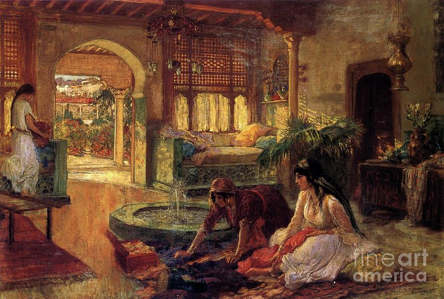 An Oriental Interior 1900 Painting By Frederick Arthur Bridgman Fine