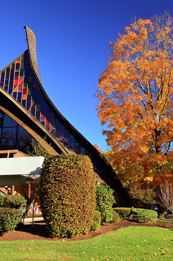 Autumn Modern Church Photograph By James Kirkikis Fine Art America