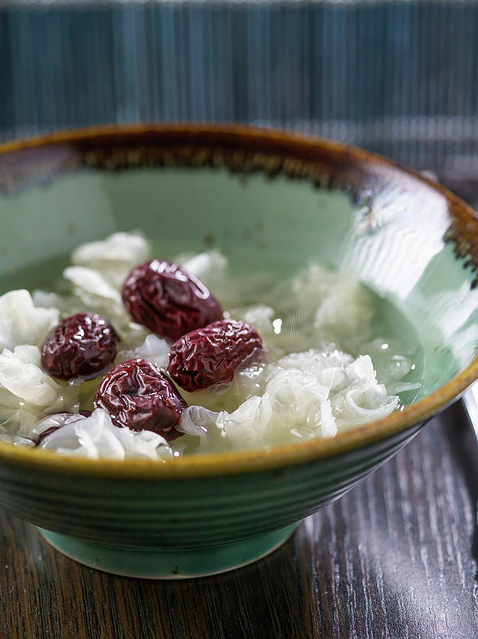 Chinese Soup With White Morel Mushrooms And Dates Photograph By Tre