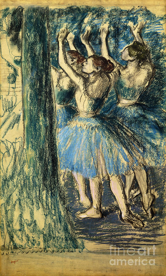 Dancers In The Scene Danseuses En Scene C 1898 Drawing By Edgar