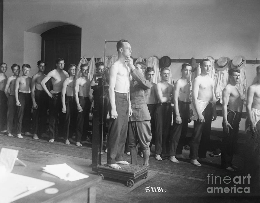 Draftee Undergoing Medical Exam Photograph By Bettmann Fine Art America