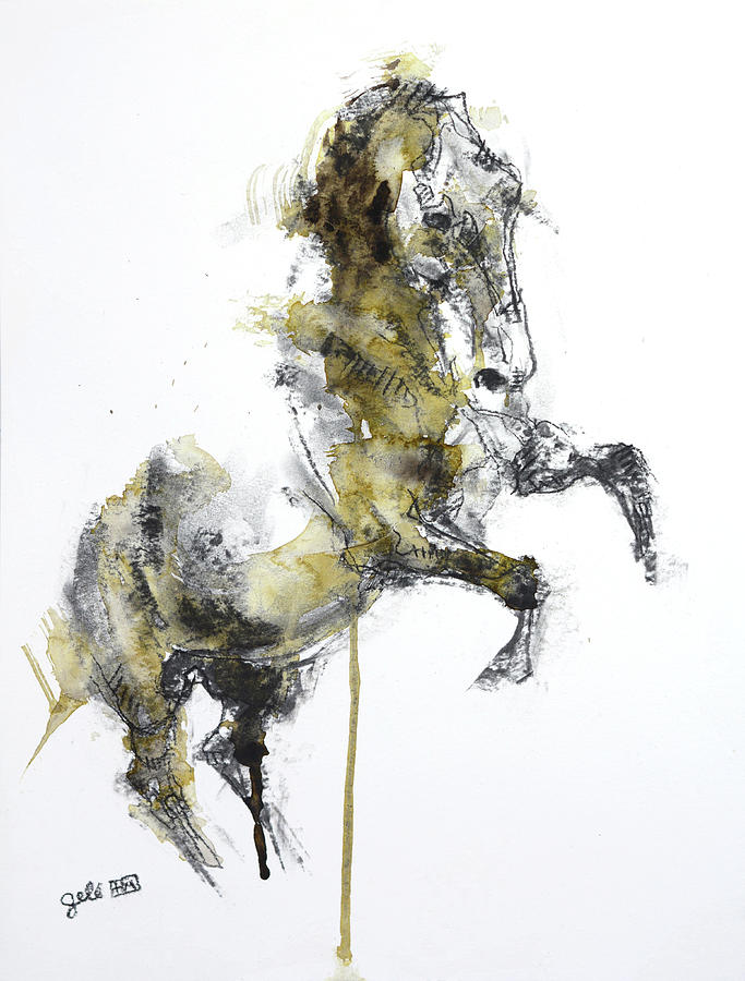 Equine Nude T Drawing By Benedicte Gele Pixels