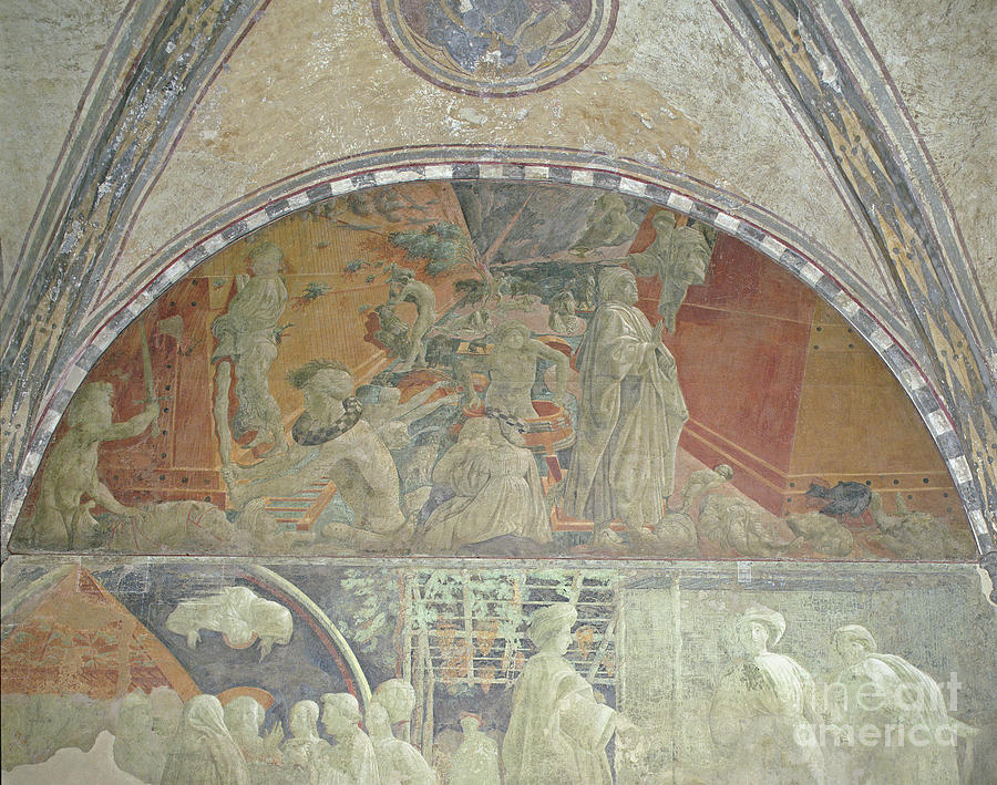 Flood And Waters Subsiding Green Cloister Painting By Paolo