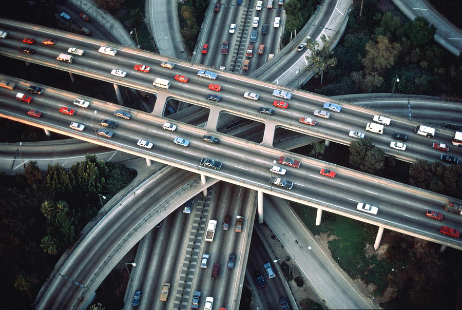 Four Level Highway Interchange Aerial By Baron Wolman