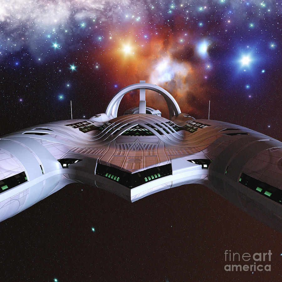 Futuristic Spaceship Photograph By Mehau Kulyk Science Photo Library