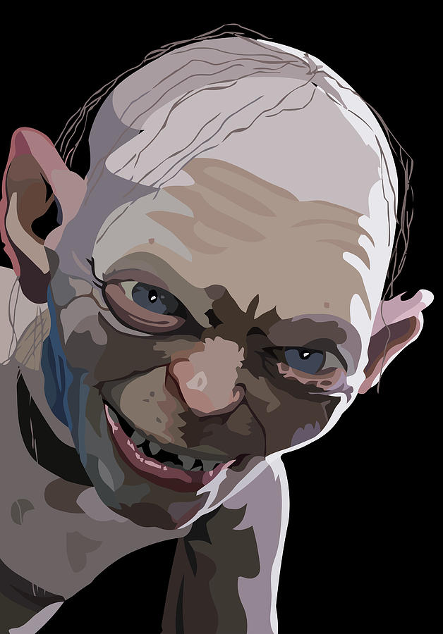 Gollum Digital Art By Tom Cage Fine Art America