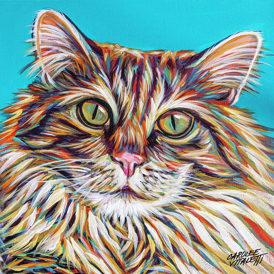 High Society Cat I Painting By Carolee Vitaletti Fine Art America