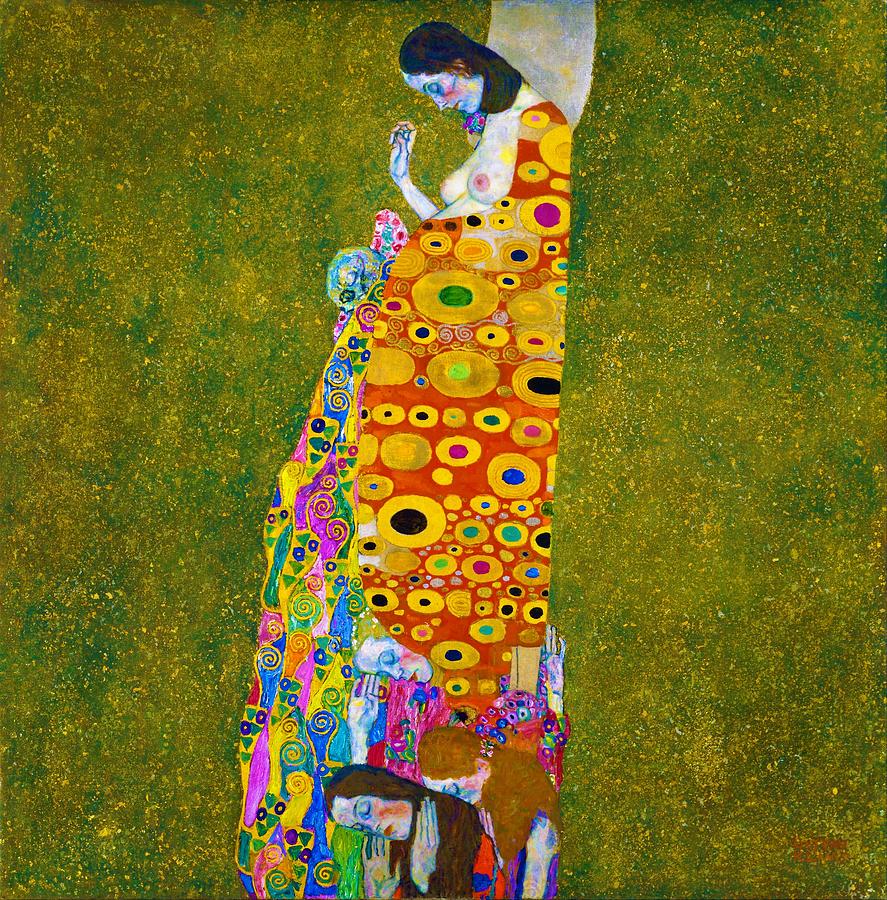 Hoffnung Ii Digital Remastered Edition Painting By Gustav Klimt