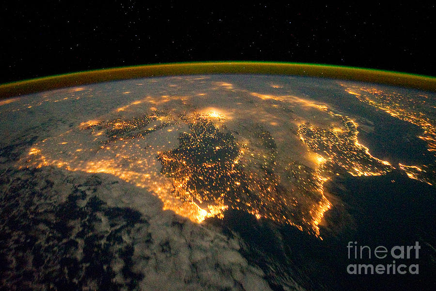 Iberian Peninsula From Space Photograph By Nasa Johnson Space Center