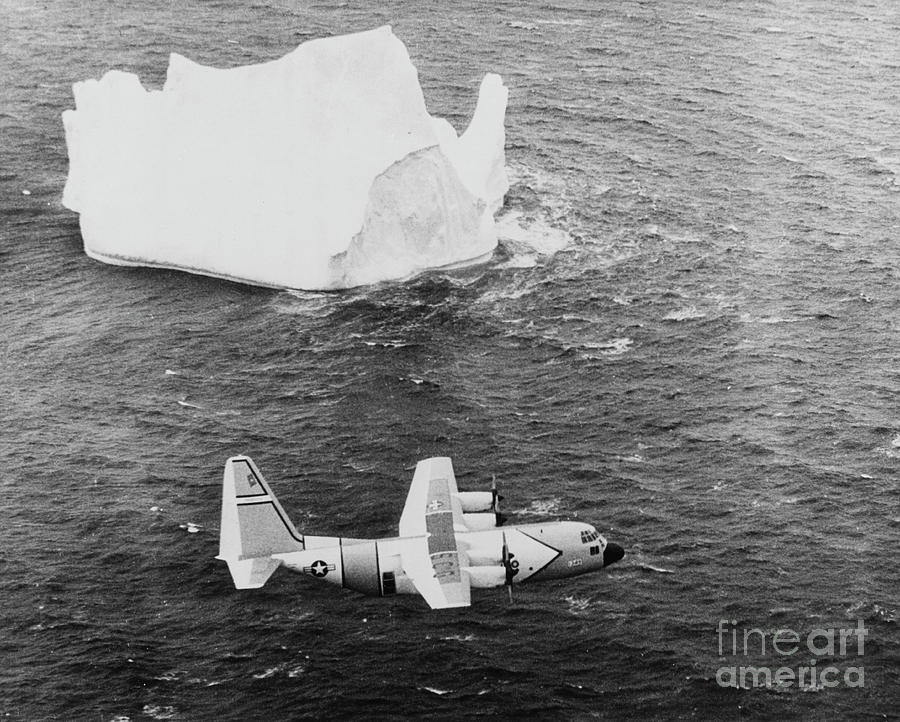 Ice Patrol Plane Tracking An Iceberg Photograph By Library Of Congress