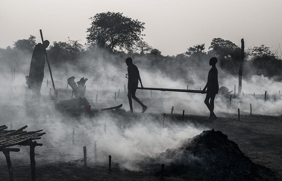 Life In A Mundari Cattle Camp South Sudan Photograph By Joxe Inazio