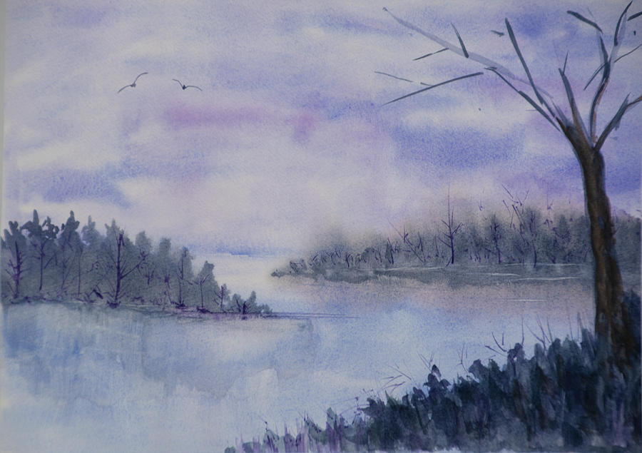 Misty Lake Painting By Joanne Napoli Fine Art America