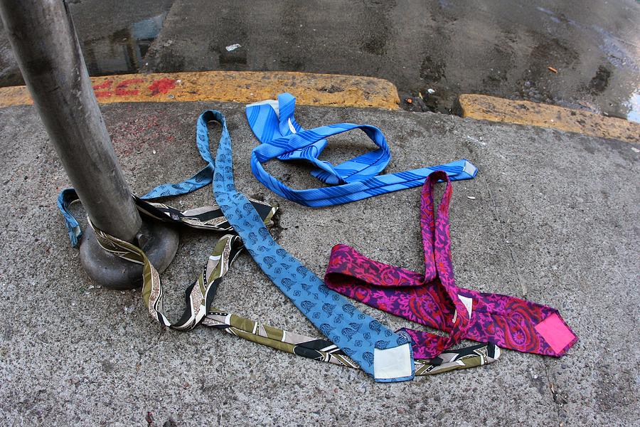 Neckties On The Sidewalk Photograph By Dangerous Balcony Fine Art America