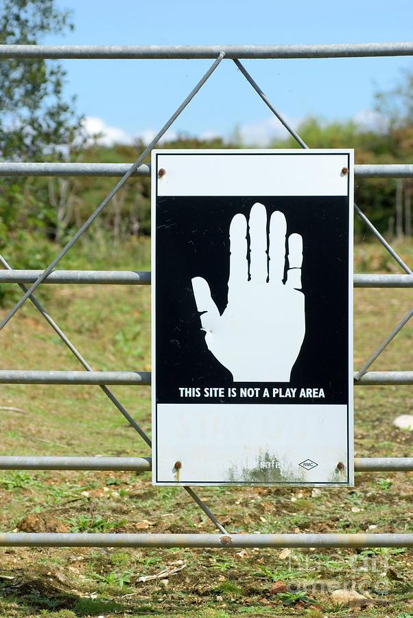 No Play Area Sign By Mark Williamson Science Photo Library