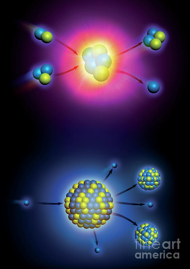 Nuclear Fission And Fusion Photograph By Mark Garlick Science Photo