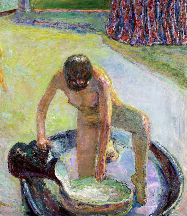 Nude Crouching In The Tub 1918 Painting By Pierre Bonnard Fine Art