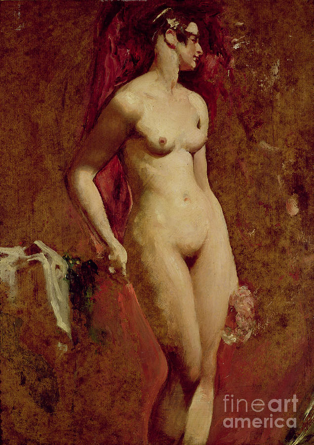 Nude Female Standing Painting By William Etty Fine Art America