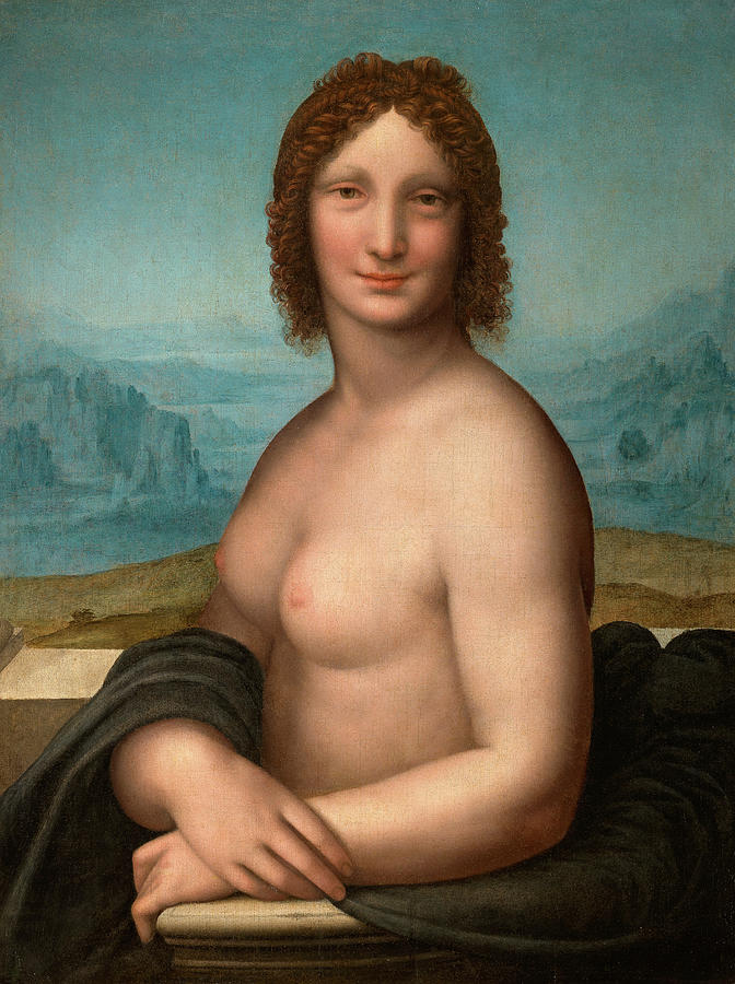 Nude Mona Lisa Painting By Leonardo Da Vinci Fine Art America