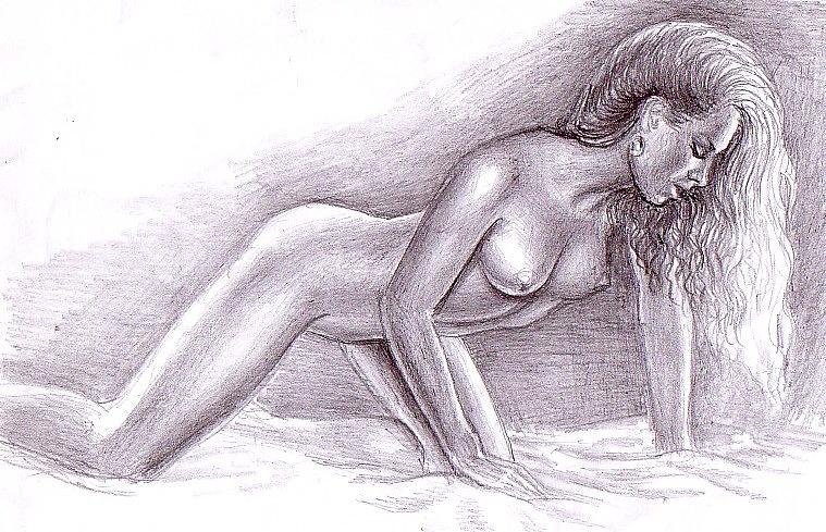 Nude Woman Pencil Drawing Drawing By Chirila Corina Fine Art America