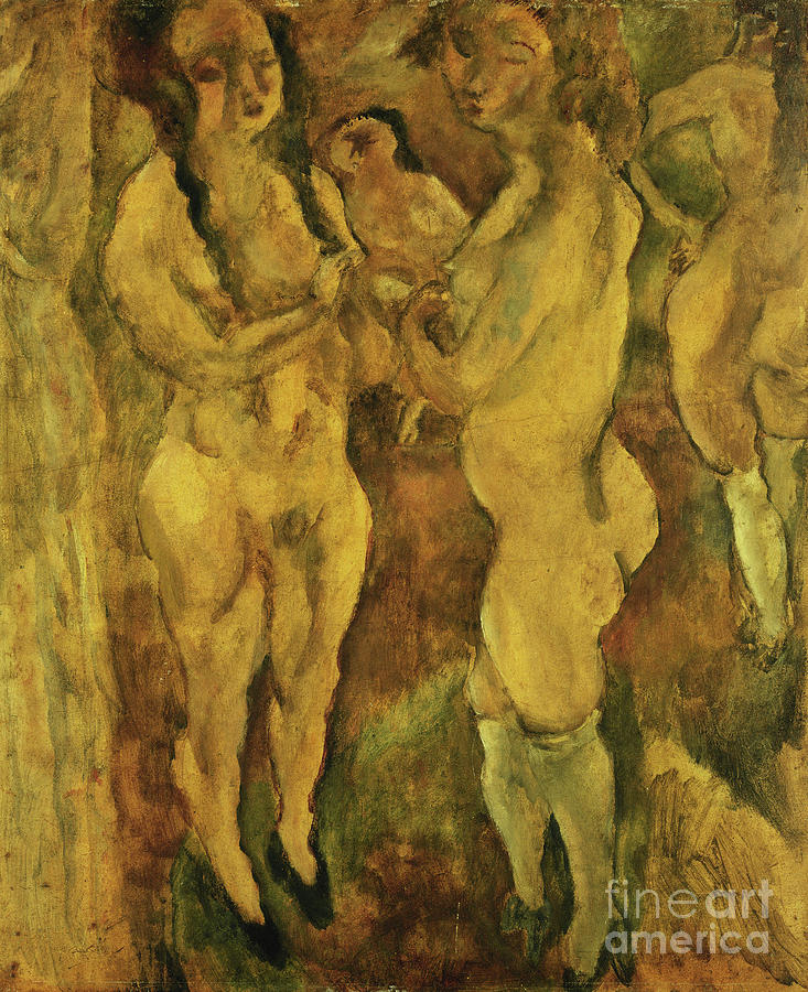 Nude Women Femmes Nues 1921 1923 Painting By Jules Pascin Fine Art