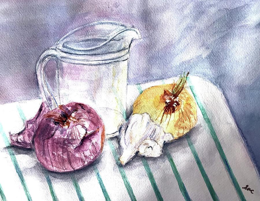 Onions And Garlic Painting By Shirley Crawley Pixels