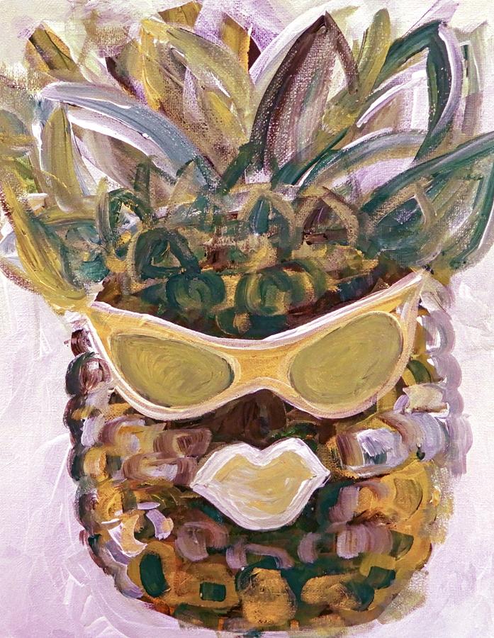 PineappleTude Painting By Debora Lewis Fine Art America