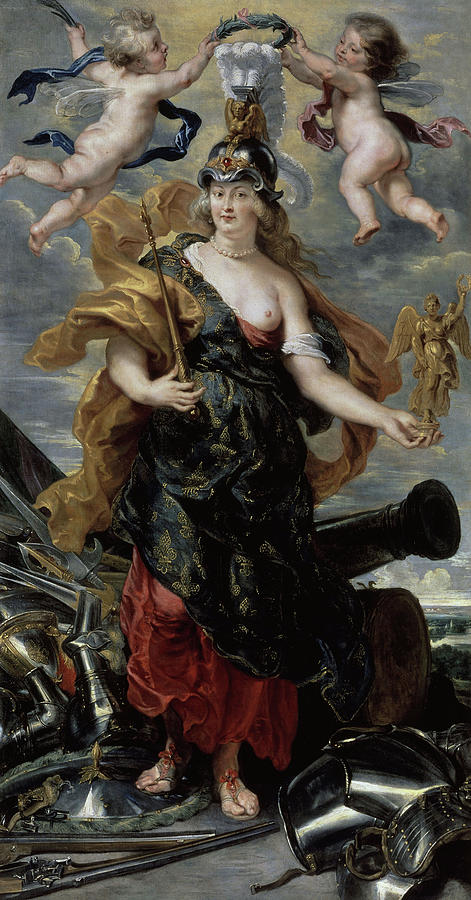 Portrait De Marie De Medicis Triumphant Queen Painting By Pierre Paul