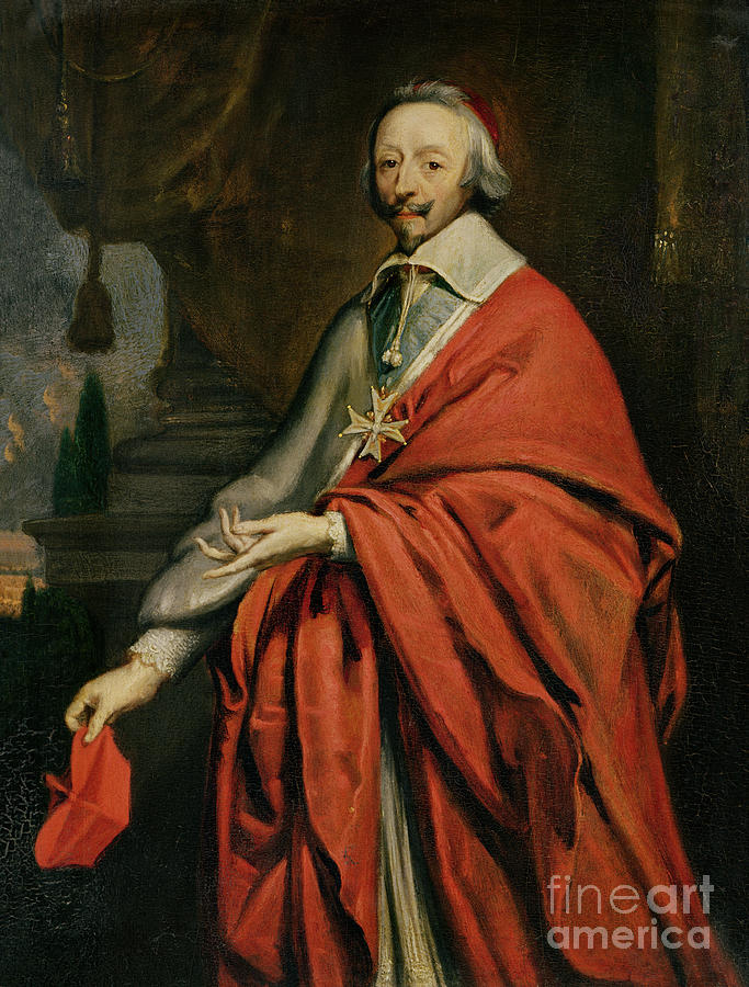 Portrait Of Cardinal De Richelieu Painting By Philippe De Champaigne